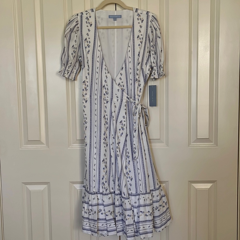 Antonio Melani wrap dress with ruffle